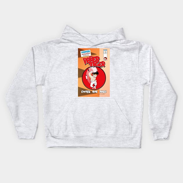 Paper Tiger: Enter the Tiger Cover Kids Hoodie by tyrone_22